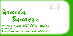 monika banoczi business card